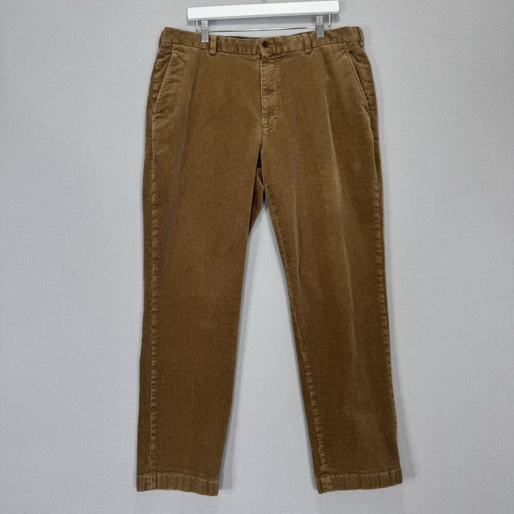 Brooks Brothers Clark Fit Corduroy Pants Mens 38x32 Brown Academia Heritage Prep